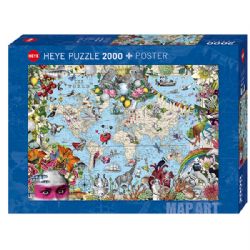 HEYE CASSE-TÊTE 2000 PIÈCES - MAP ART #78-29913